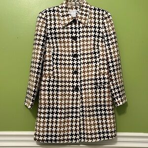 EUC Worthington Houndstooth Coat